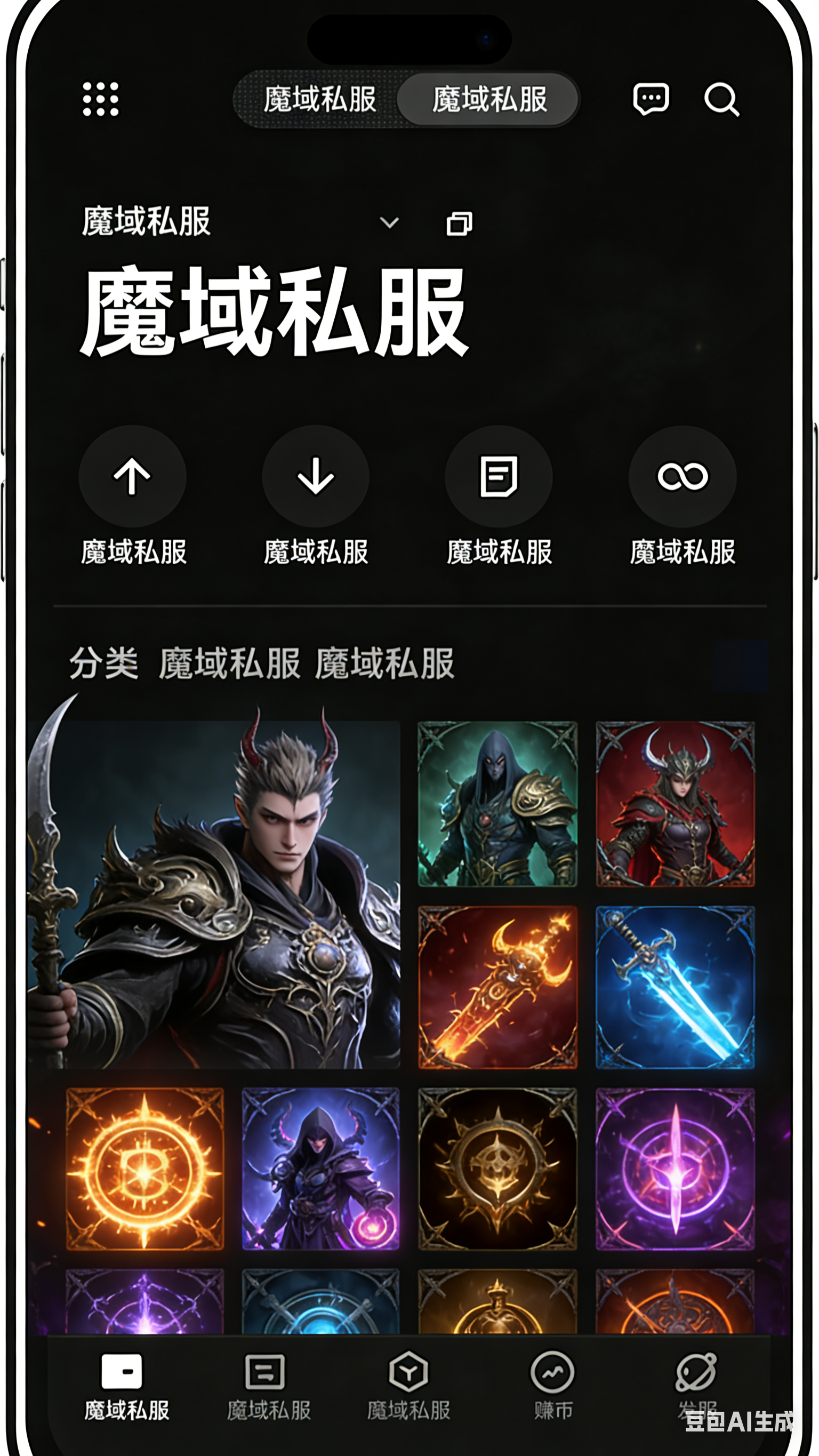 魔域私服BOSS刷取界面